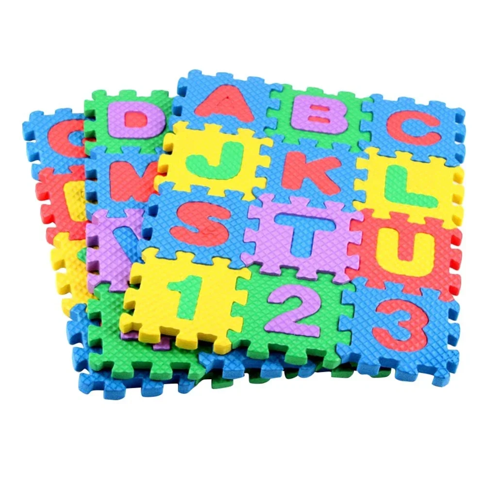 

36 PCS PLAY MAT ABCD 123 ALPHABET KIDS CHILDREN SOFT EVA FOAM PUZZLE