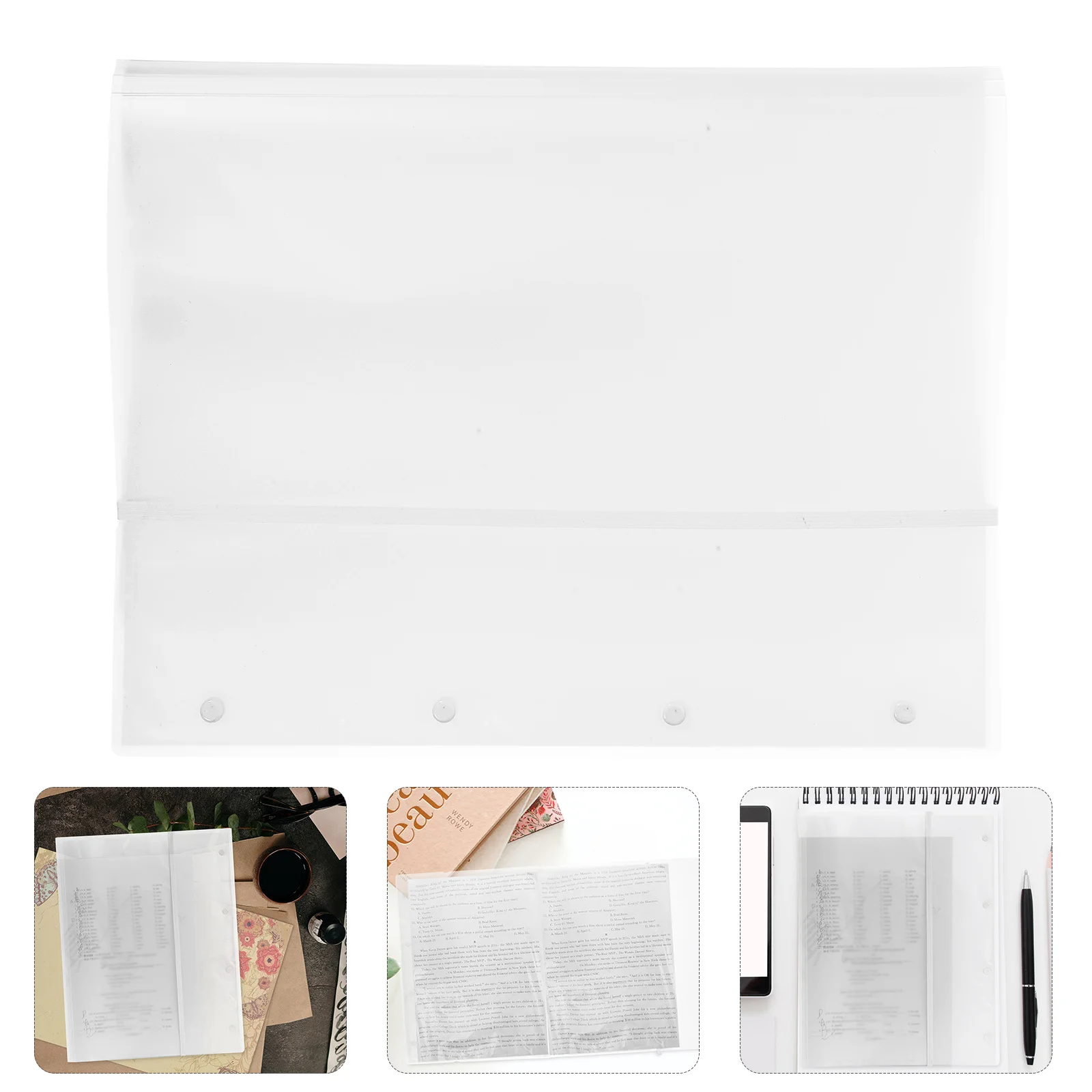 

Large File Folder Multi-Pockets Strap Fixing Exam Paper Storage Organizer For Office School Music Studio Document Binder Plastic