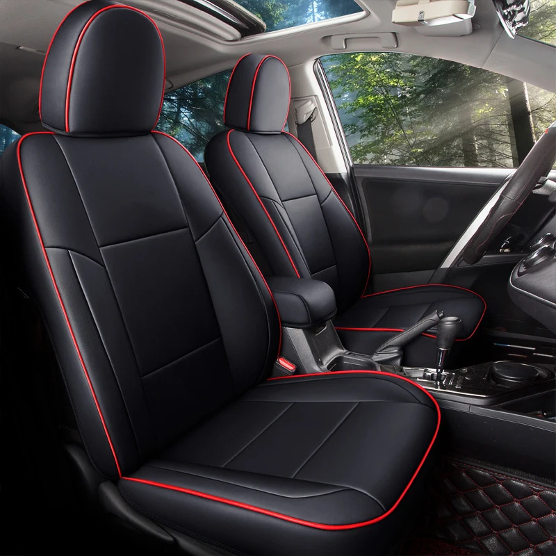 Custom Original Car Seat Covers For Toyota Select Rav4 2013-2018 Waterproof Artificial Leather protection Interior Auto Parts