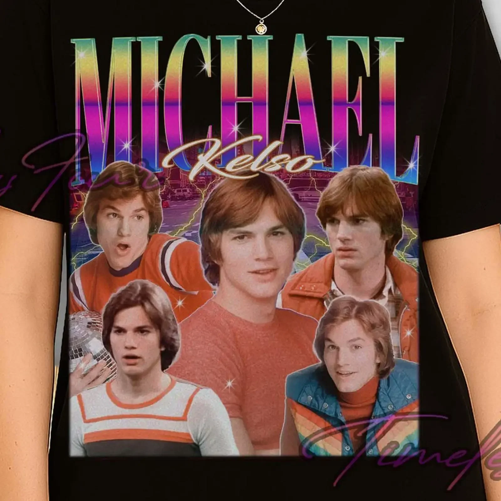 Camiseta Vintage de Michael Kelso de That 70s Show, Merchandising Retro para Fans, Estilo Lavado, Streetwear Versátil, Cómodo y Suave