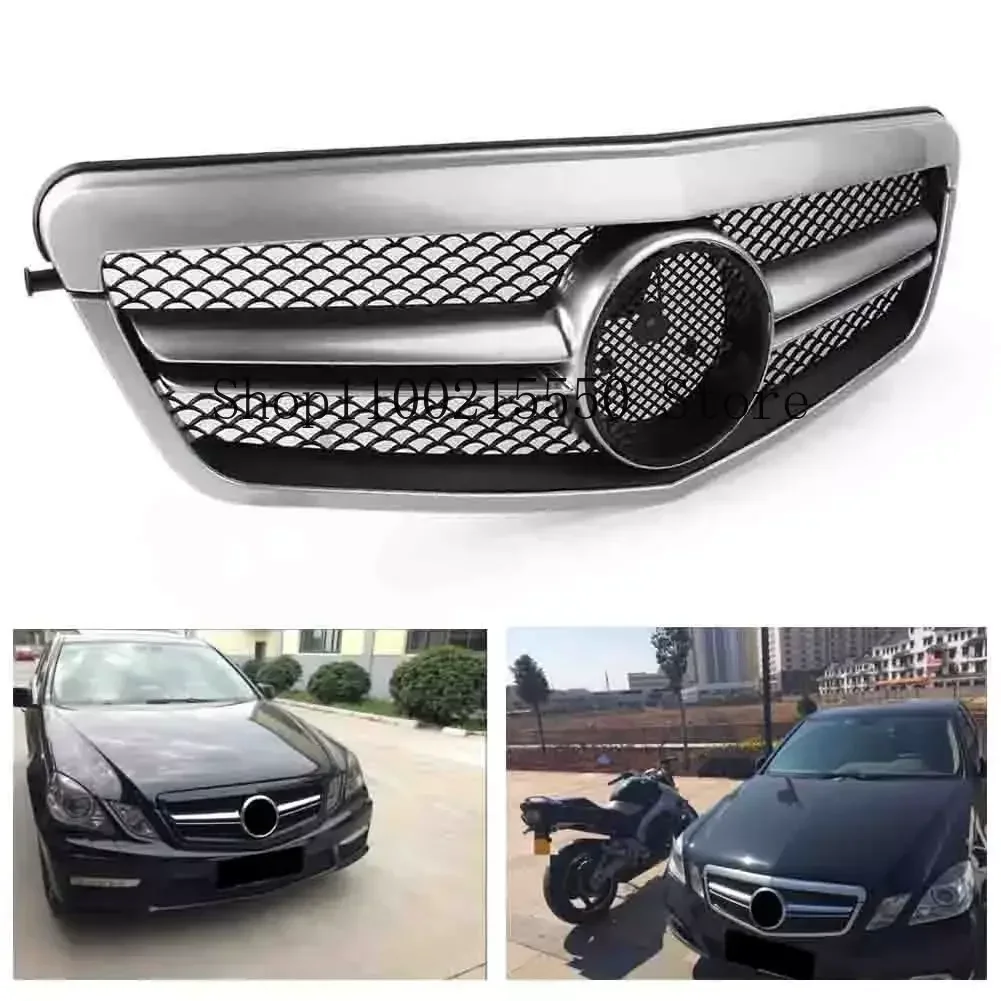 Front Grille Bumper Mesh Grill For Mercedes Benz E Class W212 S212 2010 2011 2012 2013 ABS Plastic with emblem Auto Car Parts