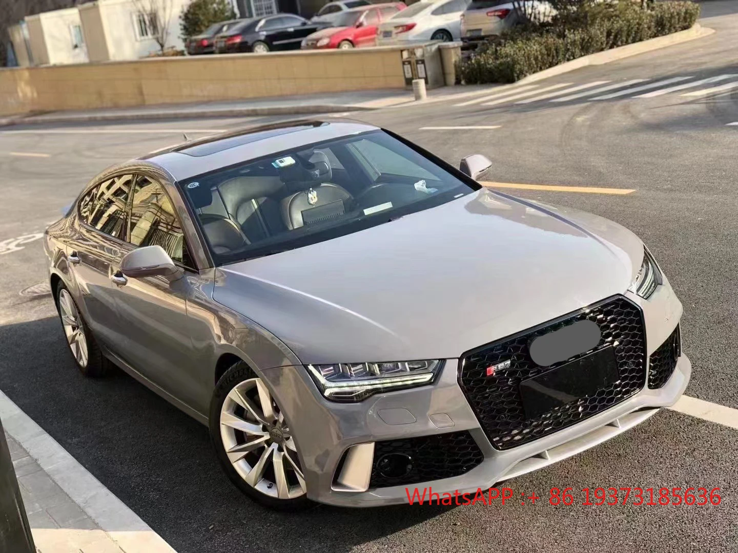 Auto Body System RS7 Type Car Bumper With Grill for Audi A7  S7 Facelift RS7 Front Bumper Body Kit 2016 2017 2018