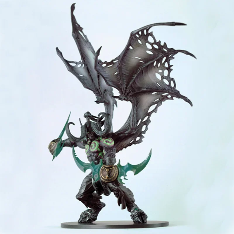 25cm DC Game WOW Character Demon Hunter illidan Stormrage Action figure PVC statue Collectible Model kids gift toys Deluxe Boxed