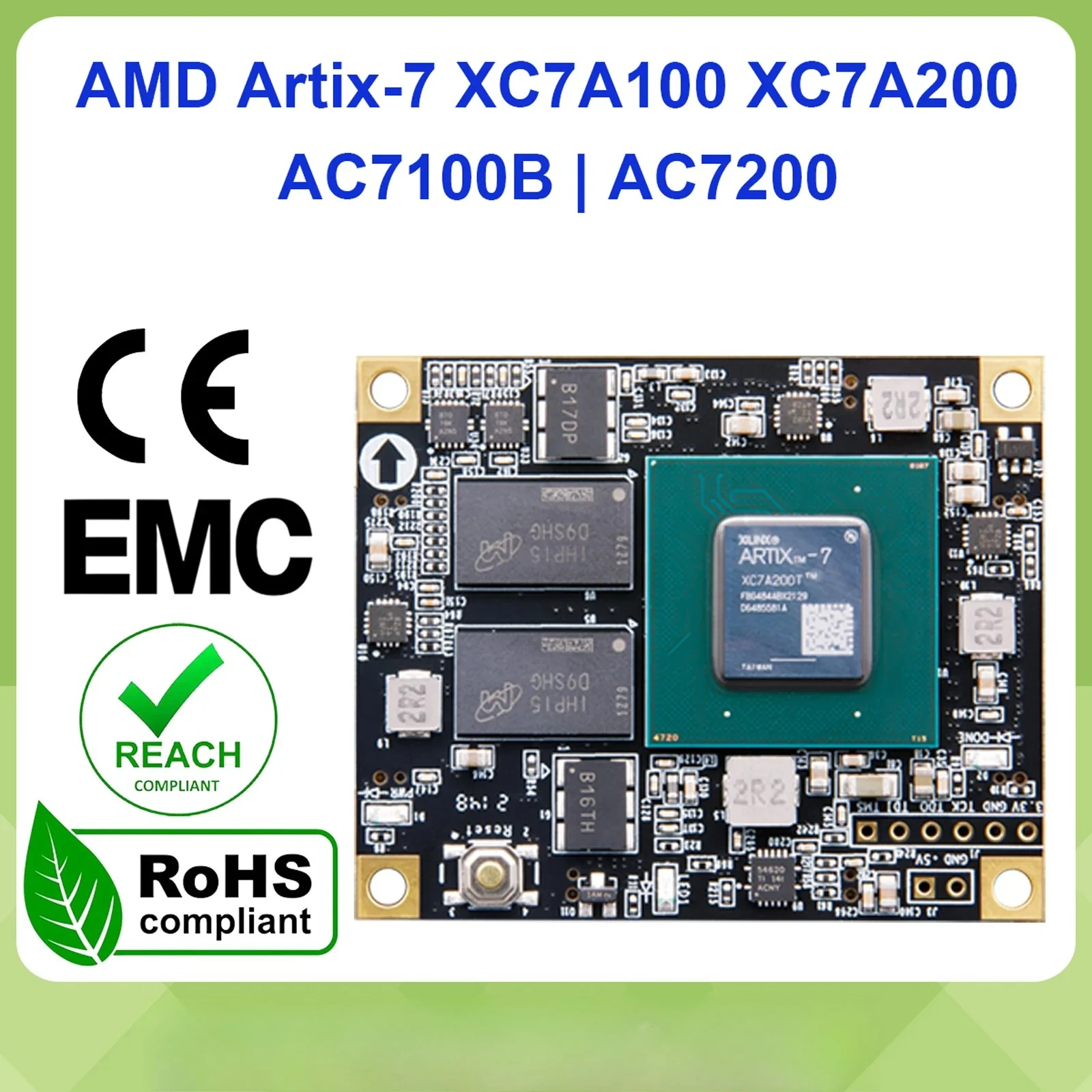 ALINX AC7100B AC7200 AMD Xilinx Artix-7 XC7A100T XC7A200T A7 SOM Module 100T 200T for Embedded Design And Prototyping