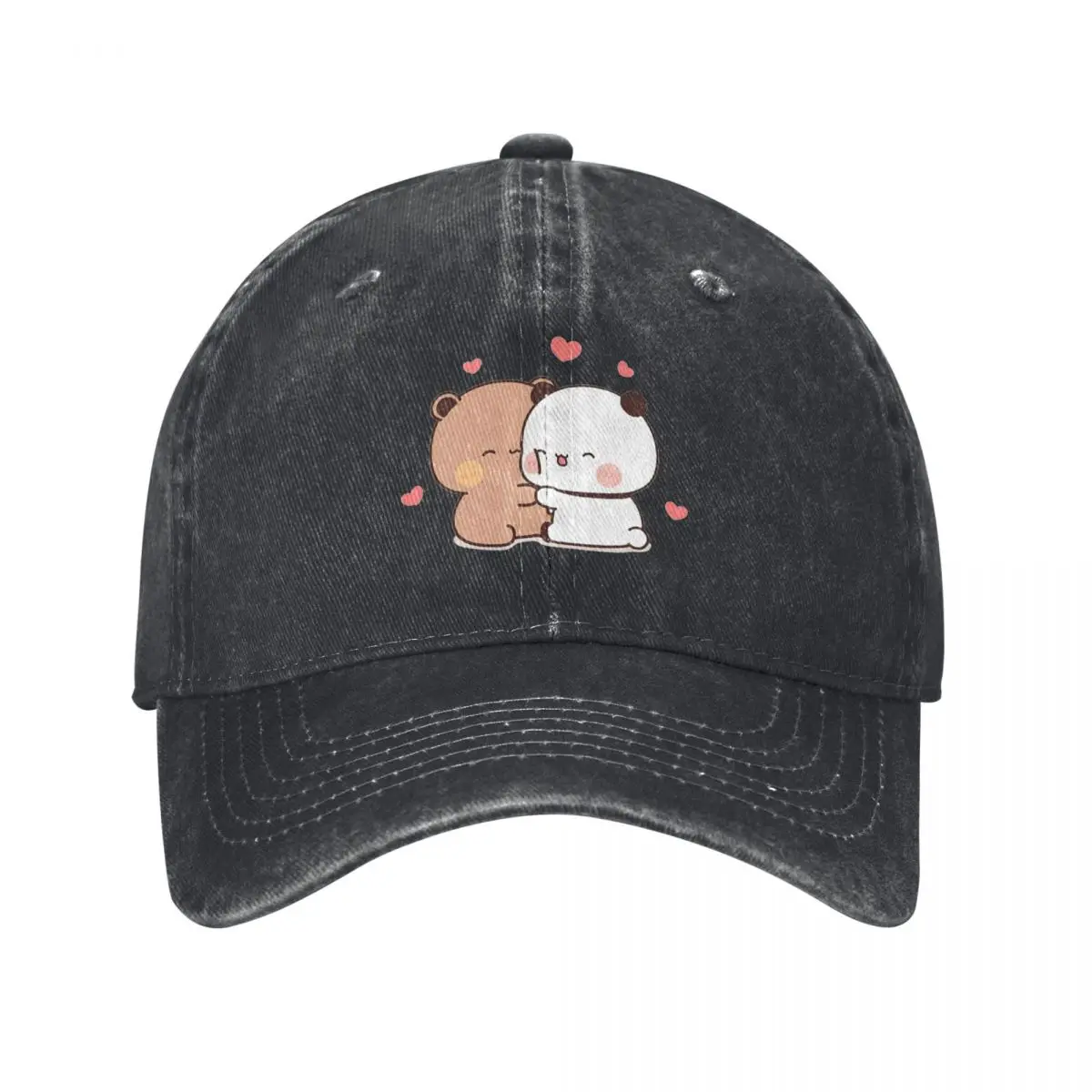 Bear And Panda Bubu Dudu BalloonBaseball Caps Snapback Denim Fabric Hats Outdoor  Streetwear Baseball Cowboy Hat for Men Women