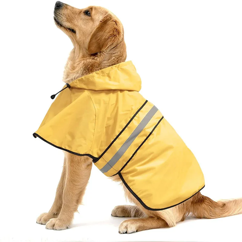 Dog raincoat plus reflective strip Large and small dogs Corgi Golden Retriever waterproof large dogs
