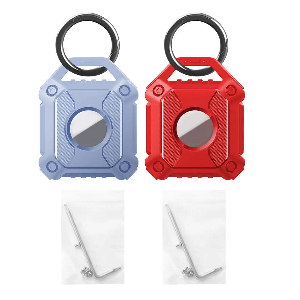 2 stücke abdeckung gps tracker ip67 wasserdichte kratz feste schutzhülle mit schlüssel ring gepäck tasche tpu halter fit für airtag