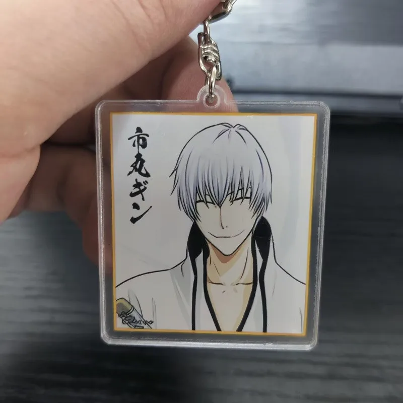 6CM Anime BLEACH Figures Kurosaki Ichigo Kuchiki Byakuya Urahara Kisuke Acrylic Keychains Pendant Decor Toy Fans Collection Gift