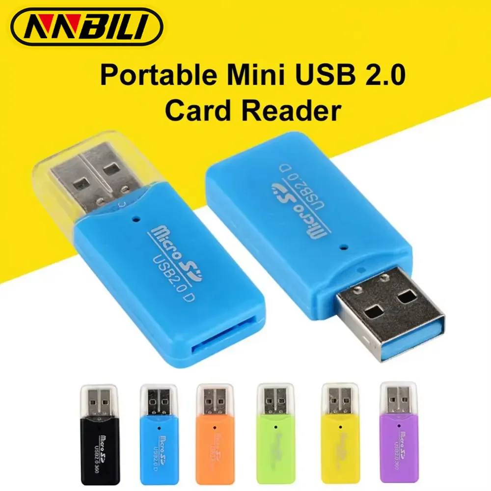 NNBILI Mini USB 2.0 Micro SD TF T Flash Card USB 2.0 Cardrider Adapter for Windows USB Memory Card Classic Flash Card