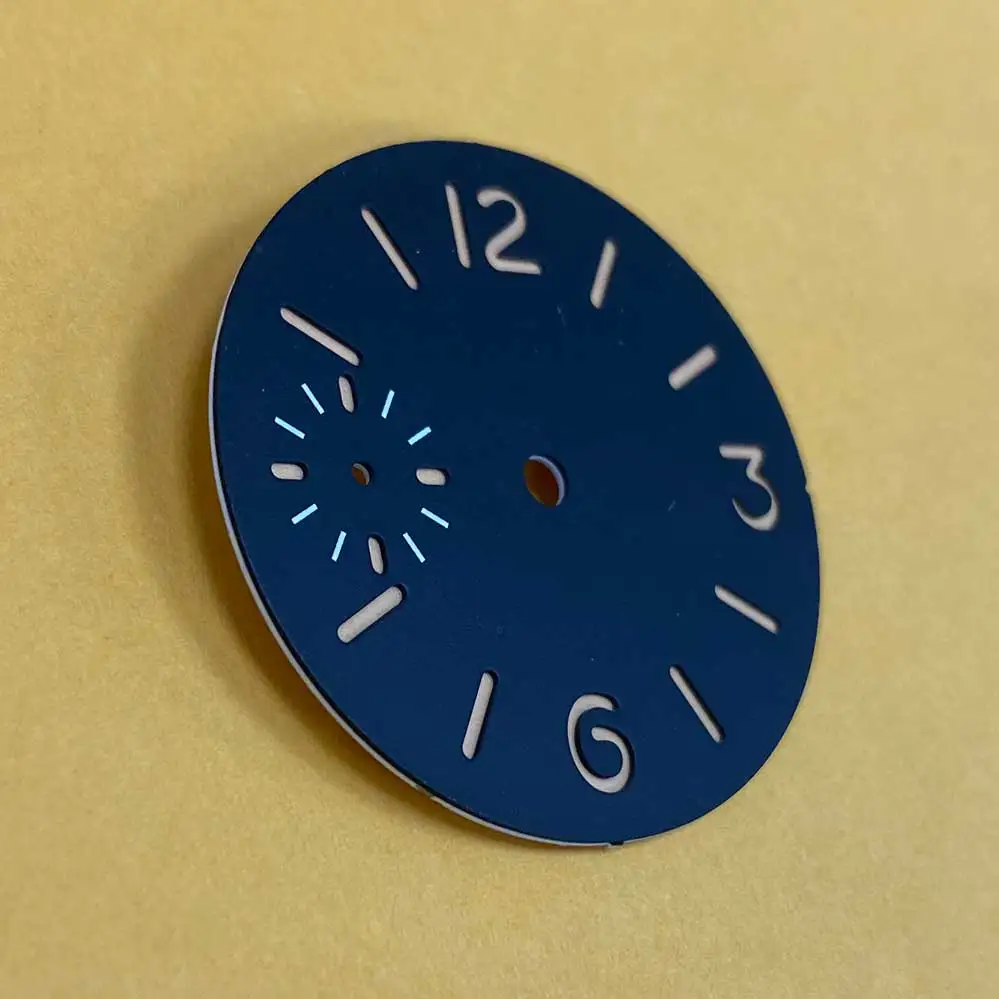 Циферблат для часов 34,3 мм, зеленая светящаяся циферблат для часов ETA6497/ ST3600, движущиеся часы, модификация, аксессуары, запасные части