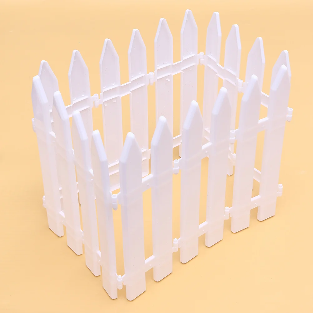 30 Pcs Plastic Fence Christmas Tree Mini Garden Picket Barrier Decoration Elegant White Non Corrosive Holiday