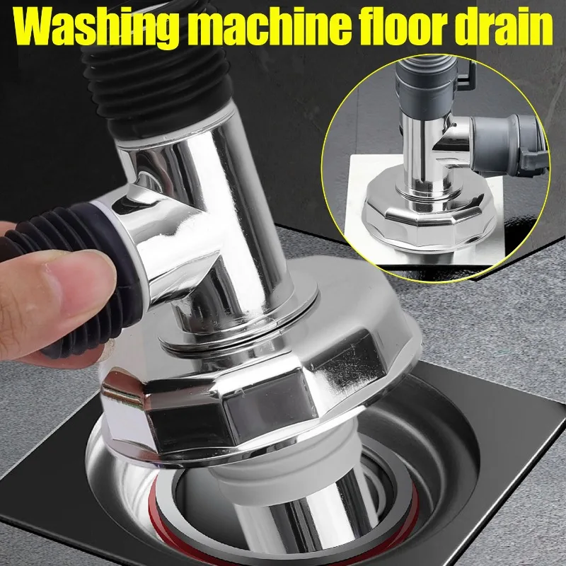 

Соединитель для слива пола для стиральной машины, универсальное уплотнение, устойчивое к запаху, три разъема, портативная раковина, адаптер для канализационного шланга, аксессуары
