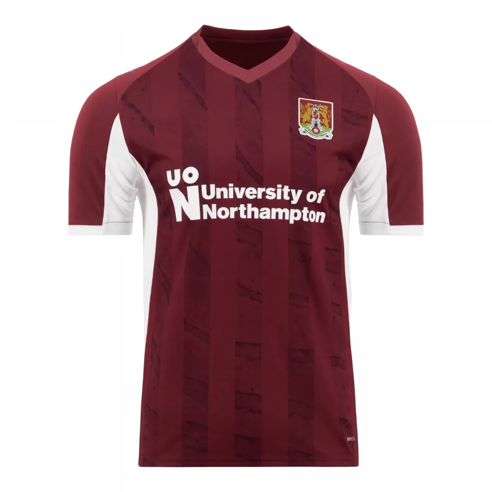 25-26 Northampton Town FC Home and Away Footbool جيرسي تي شيرت ثلاثية الأبعاد مطبوعة مريحة تي شيرت نفس الكبار والأطفال #1