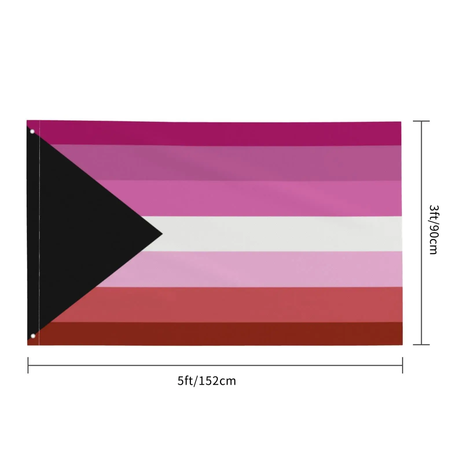 Flagnshow 100% Polyester Demisexual Demi Lesbian Pride Flag