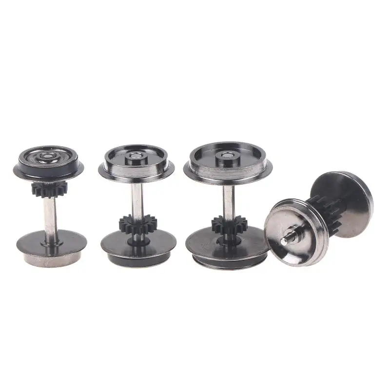 

TH 2PCs Alloy HO Scale Wheels Upgrade DC Wheel Set For 1:87 Model Trains Railroad HO Gauge Wheels For Model Trains DIY Accessory