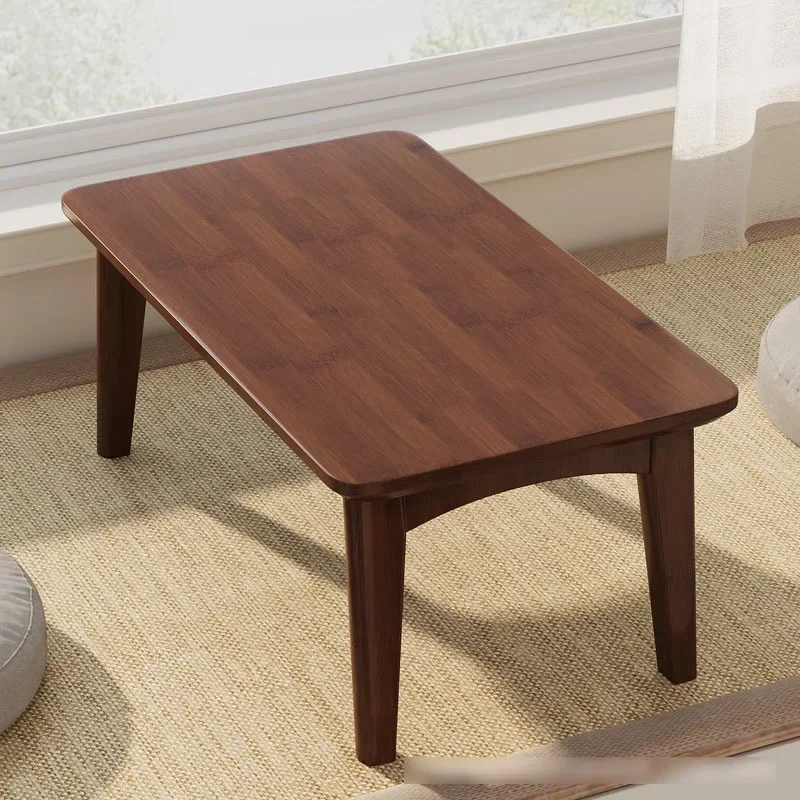 Bay window folding table, home Chinese-style coffee table, tatami, window sill, balcony, Nanzhu tea ceremony table, low table, b