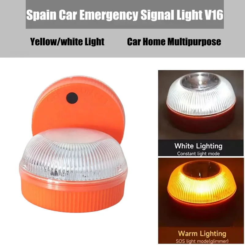 

Автомобильный магнитный мигающий желтый аварийный фонарь, сигнальный светильник, нужен питание от батареи AAA для наружного кемпинга, дорожный фонарь безопасности