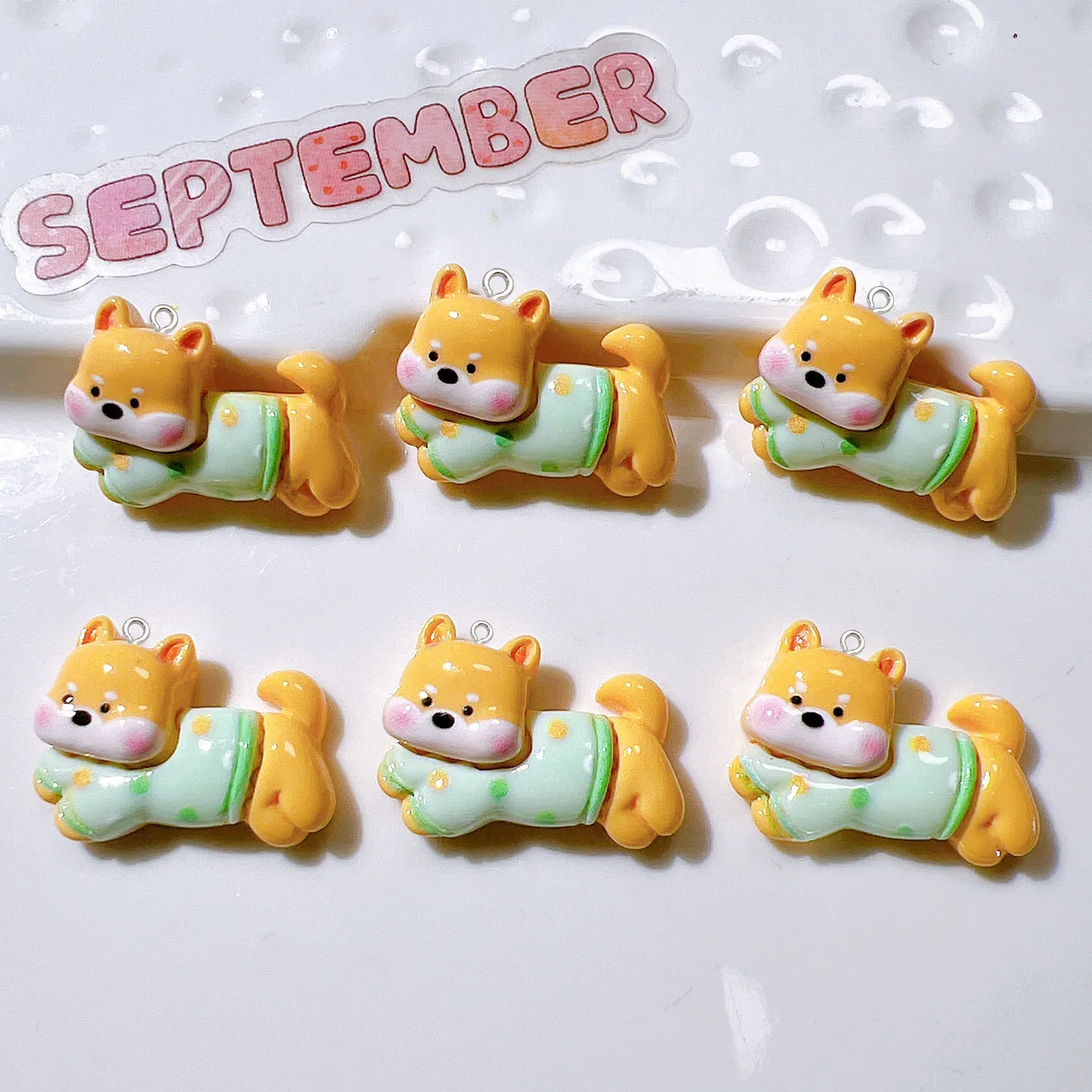 10 قطع لطيف الراتنج القط الكلب المعلقات diy صنع المجوهرات الاكسسوارات سحر الحرفية قلادة اليدوية قلادة أساور أقراط