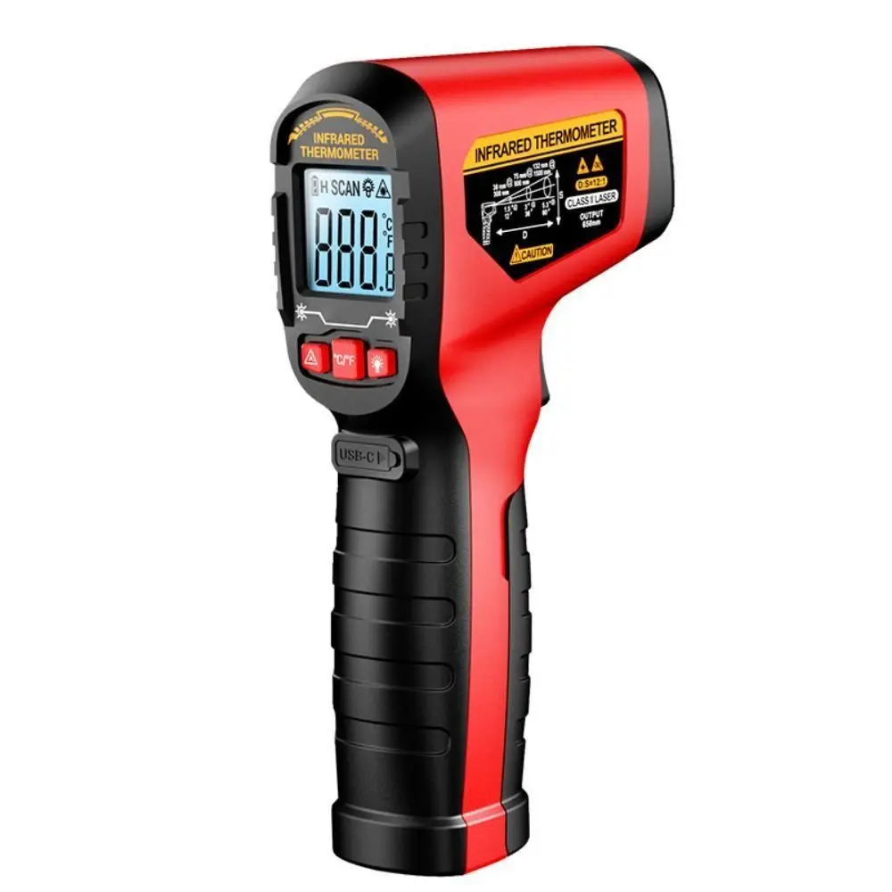 -50℃ To 400℃ Infrared Thermometer LCD Display Backlit Screen Digital Temperature Meter Accurate Measurement Handheld for 300mAh