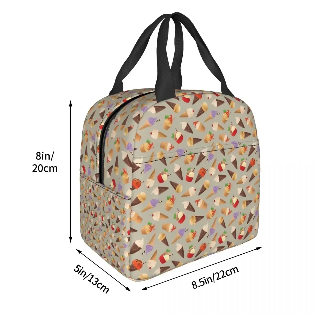 Cone Pattern  Cooler Lunch Box Ice Cream Mountaineering Thermal Insulation Portable Food Bag