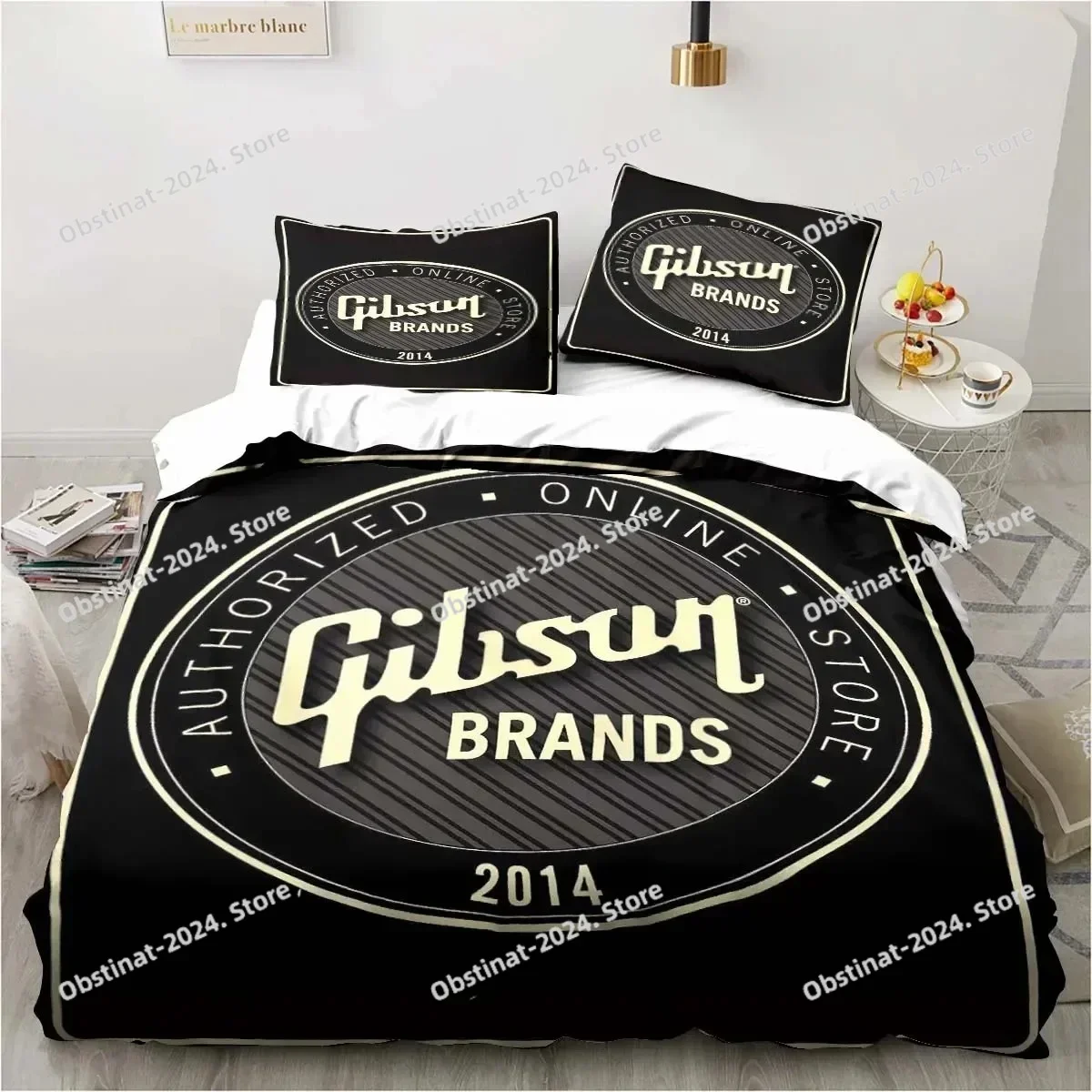 Fender Bedding Music Twin Guitar 3D Printing Comforter Bedding Set,Duvet Cover Bed Set Quilt Cover Pillowcase,King Queen Size