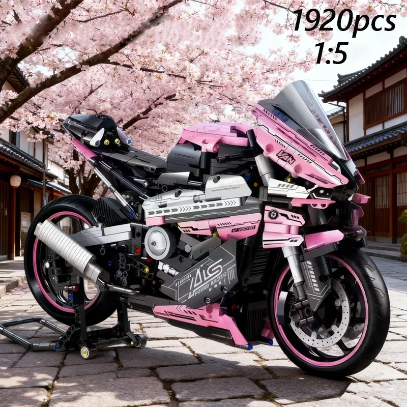 Nouvel ensemble de blocs de construction de moto pour enfants et adultes, modèle de moto DIY, jouet éducatif, cadeau créatif, kit d'assemblage pour garçons et filles