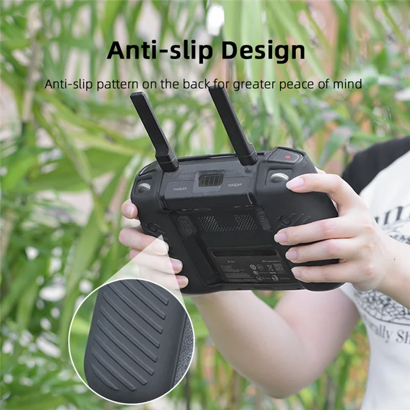 BRDRC Silicone Case Cover For DJI RC Pro Remote Controller Protective Case Sleeve Anti-Scratch Drone Replacement Parts Black