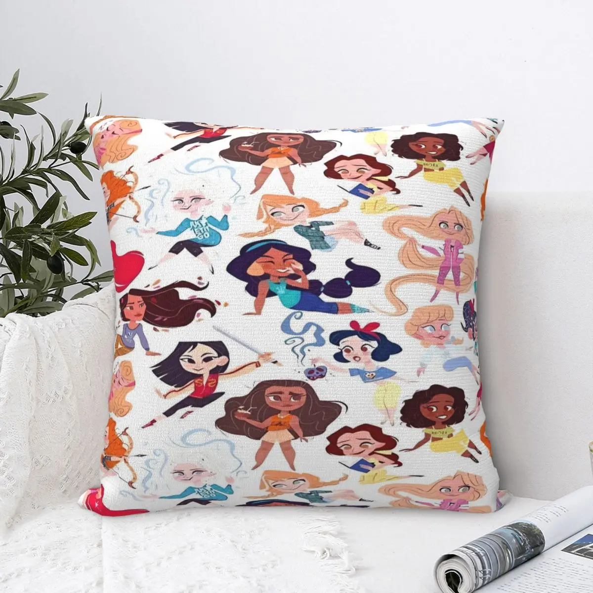

Princess Pillow Cover Soft Pillow Case Cushion Cover Vintage Design Pillowcases For Office Car Home Decorative