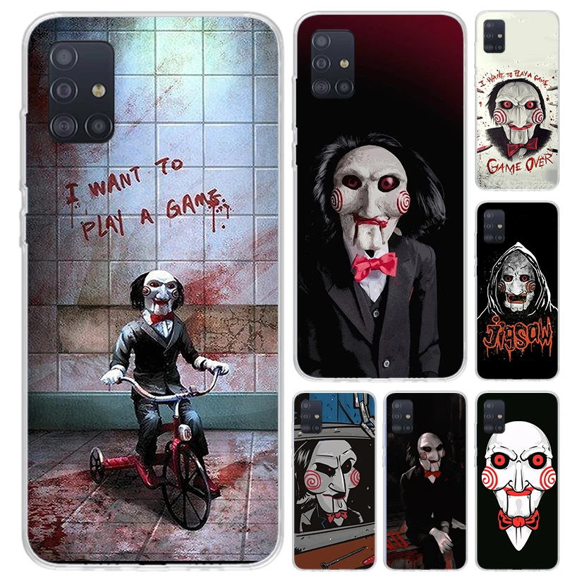 The Jigsaw Killer Horror Phone Case for Samsung Galaxy A51 A50 A71 A70 A41 A40 A31 A30S A21S A20S A10S A20E A11 A01 A6 A7 A8 A9