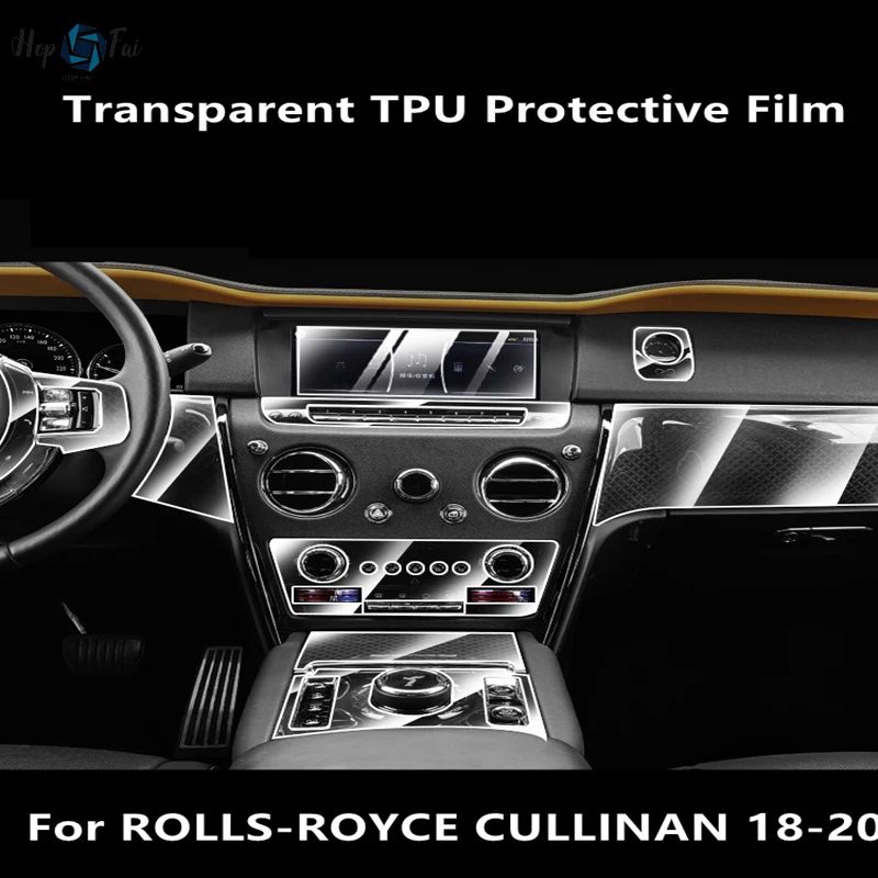 For ROLLS-ROYCE CULLINAN 18-20 Car Interior Center Console Transparent TPU Protective Film Anti-scratch Repair Film Accessories