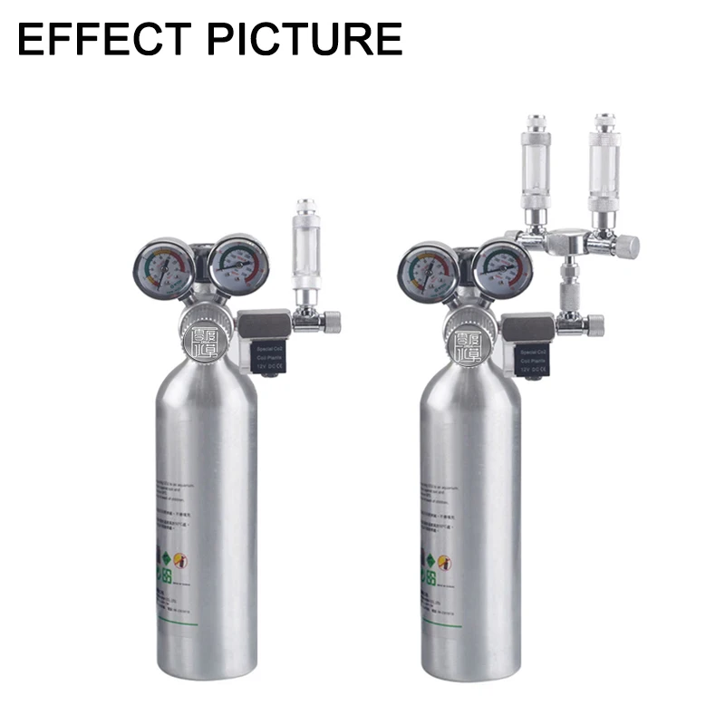 DIY Aquarium CO2 Regulator Solenoid Valve Kit Check Valve Fish Tank CO2 Control Pressure System Cylinder Pressure Reducing Valve