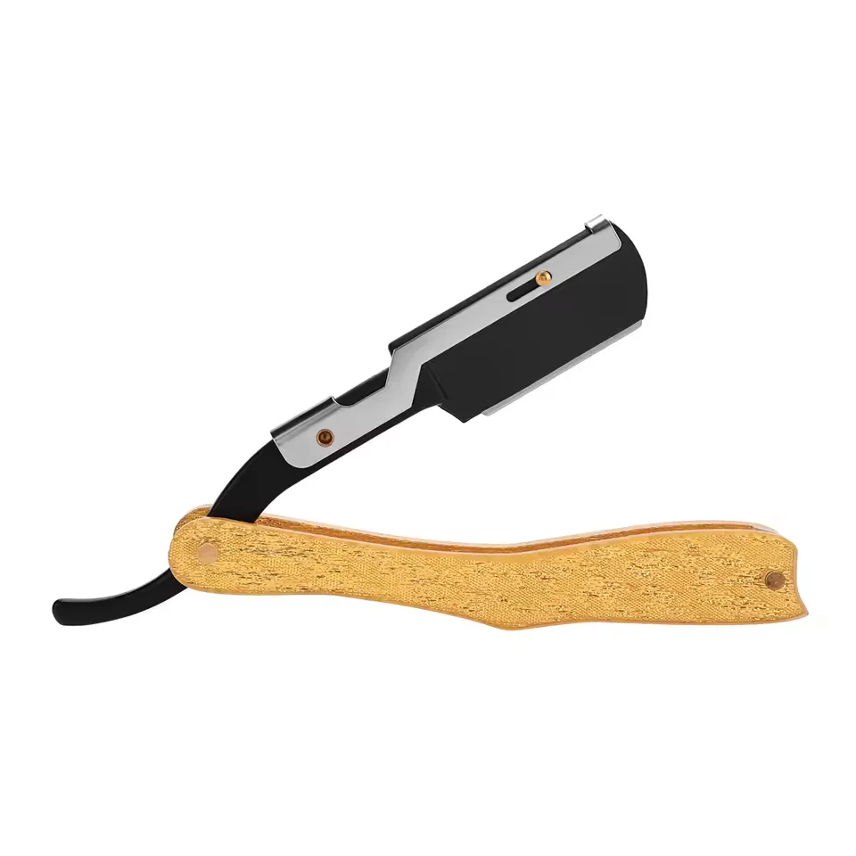 

Professional Men's Stainless Steel Manual Straight Shaver Classic Sharp Razor Barber Trimming Facial Epilator Folding Design