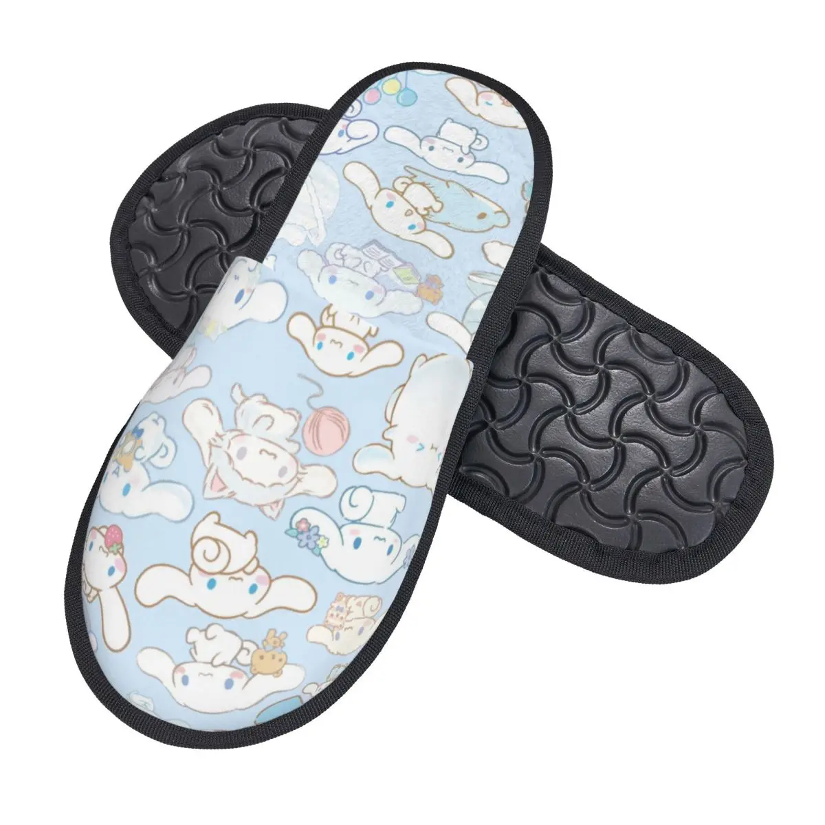 Custom Cinnamoroll Animes Cartoon Memory Foam Slippers Women Soft Warm House Slippers