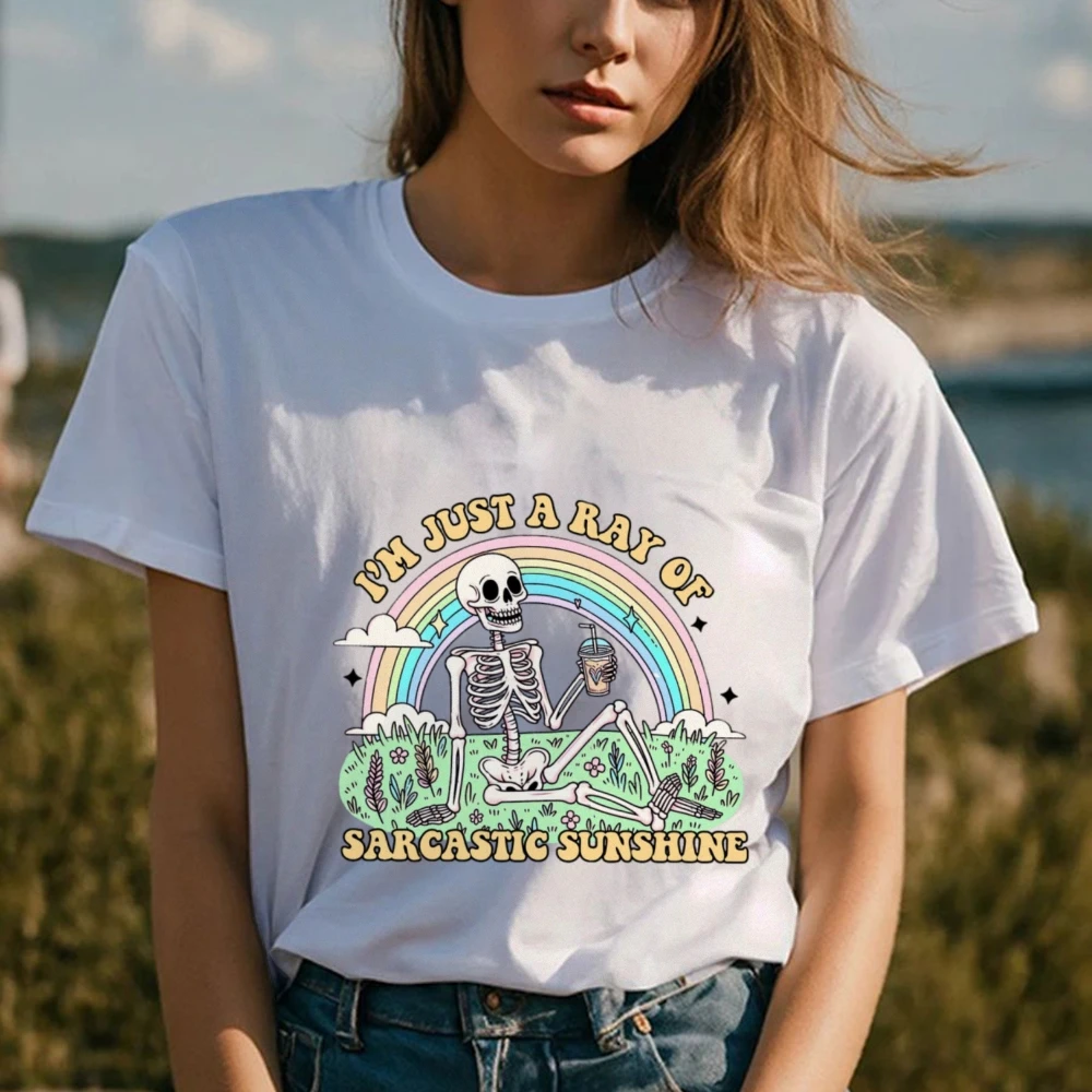 I’m Just a Ray Of Sarcastic Sunshine Shirt Funny Skull Sunshine Shirt Sunshine Lover Shirt Summer Vacation Vibes Shirt