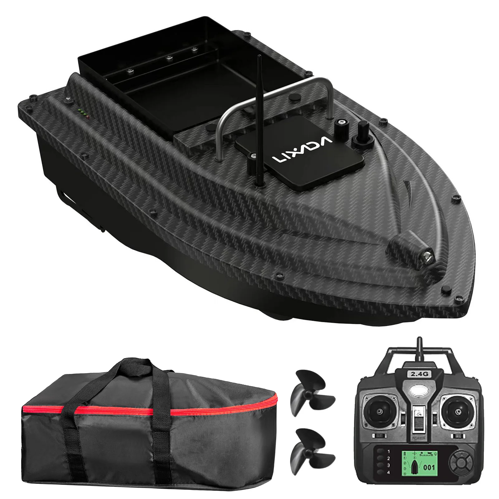 GPS Fishing Bait Boat 5200mAh/12000mAh with Large Bait Container Automatic Bait Boat with 400-500M Remote Range