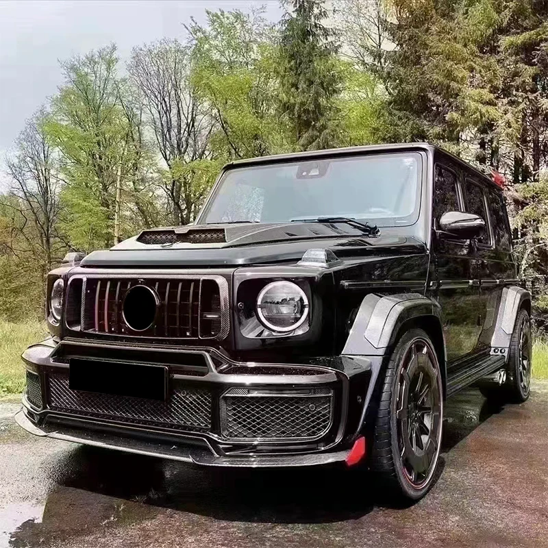 メルセデスGクラスW463 W464 G500 G63用G900ロケットドライカーボンファイバーボディキットリアディフューザーリップ