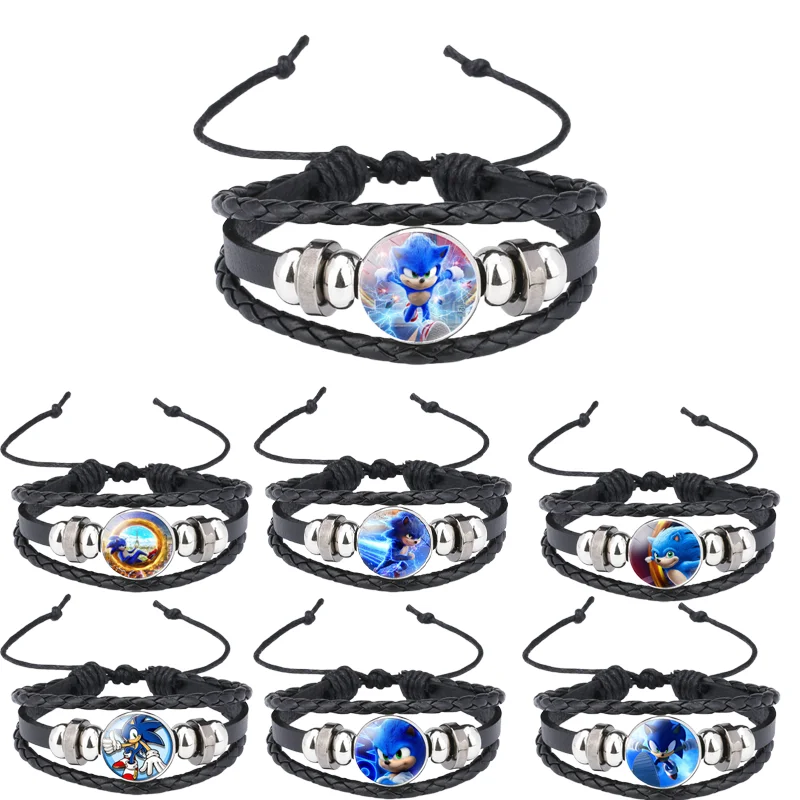 Sonics Bracciale carino Hot Cartoon Anime Periferiche derivative Ragazzi Ragazze Braccialetti in tessuto Gioielli di moda Regali per feste di compleanno