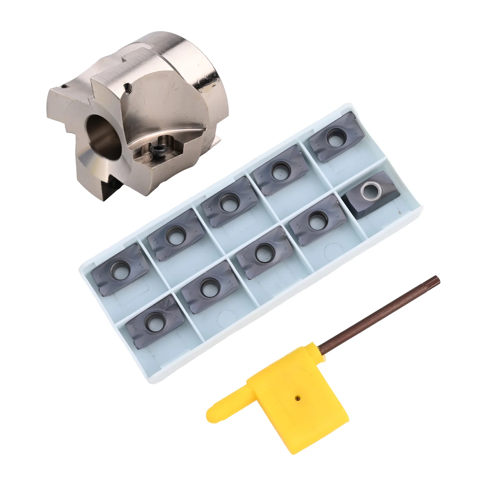 BAP400R-50-22 Aperture 12mm Indexable Face End Mill Heavy-duty CNC Milling High Rotation Rate T15 Wrench Included