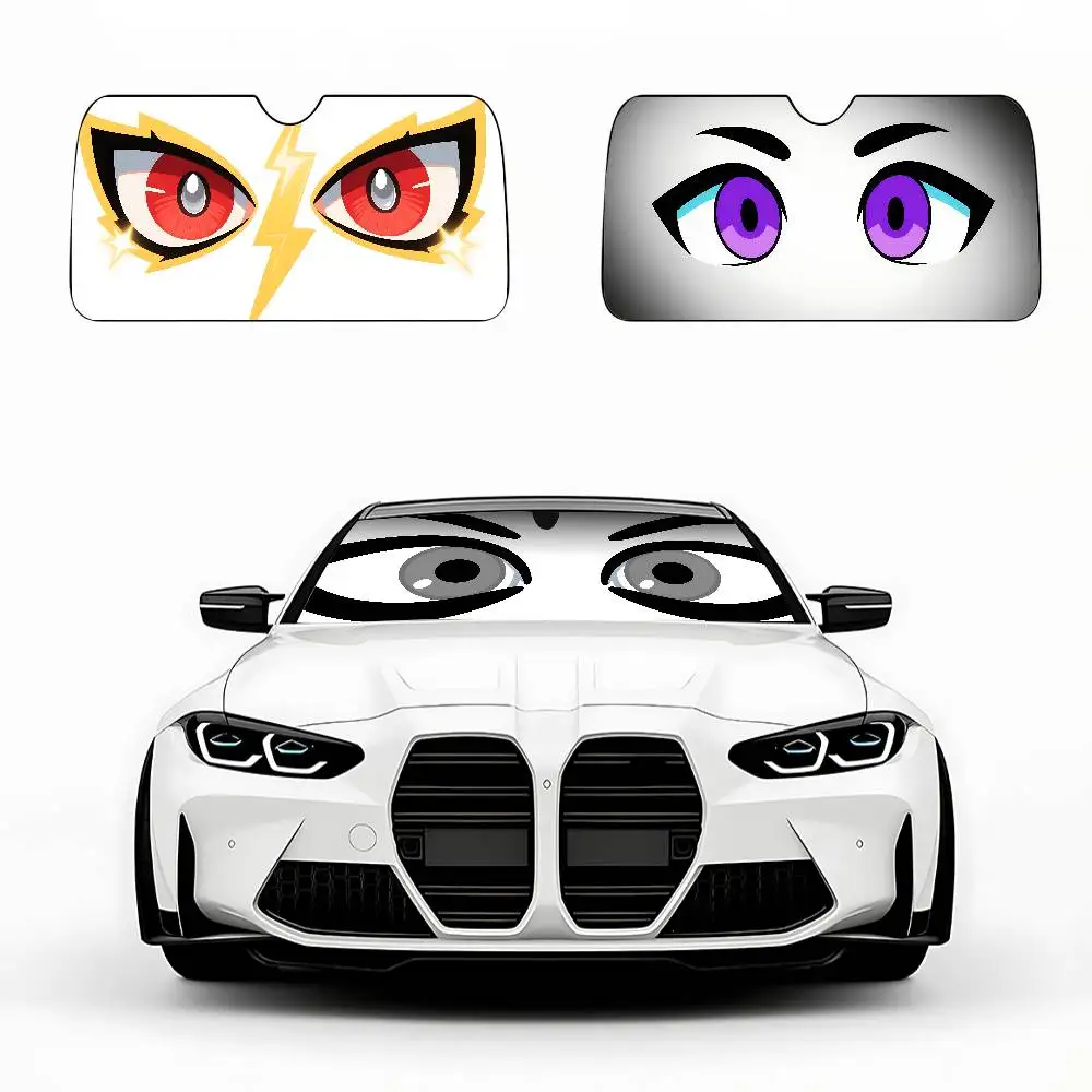 عيون مظلة السيارة الستائر مظلة السيارة يغطي غطاء الزجاج الأمامي العالمي للطي قناع #3