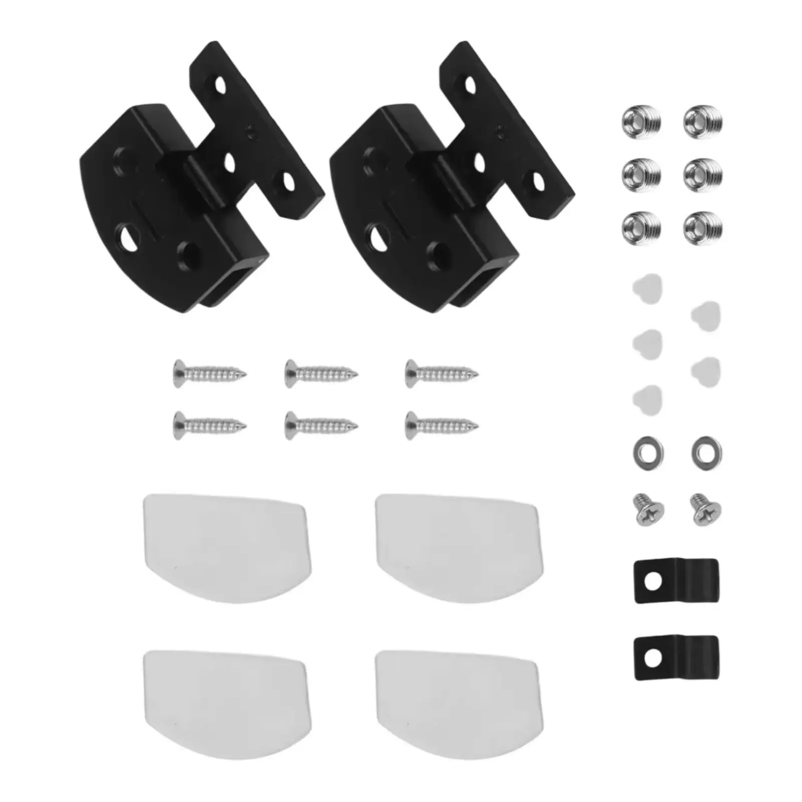 5pcs Glass Door Hinge Wine Cabinet Door Hinge Drill-free Frameless Clamp Side Mounted Door Hinge Furnitures Hardware Accessory
