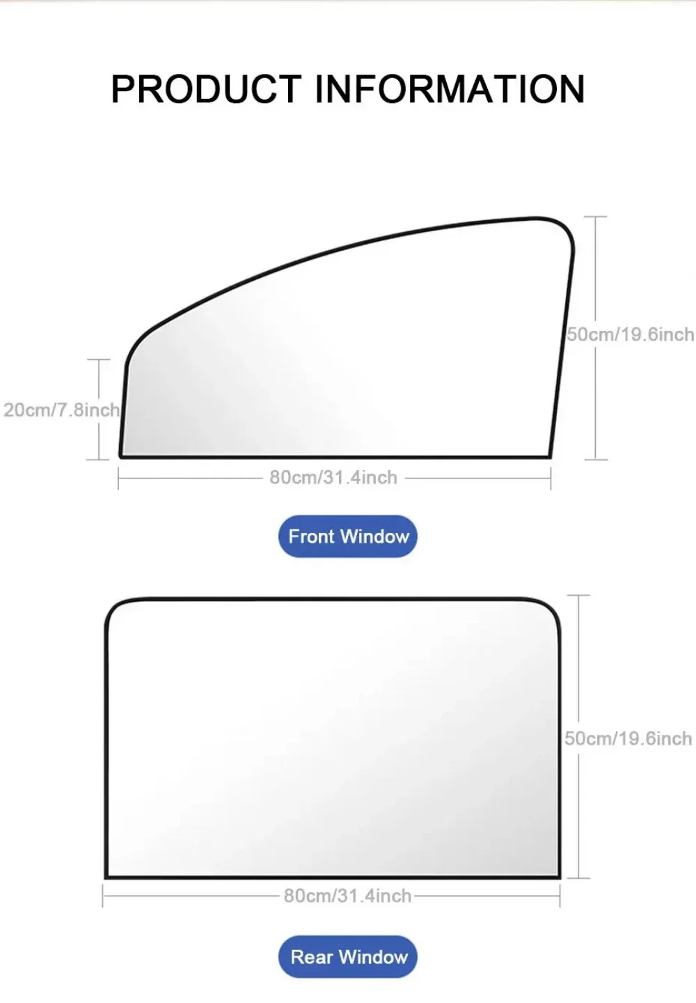 2 Stück Auto-Seitenfenster-Sonnenschutz-Magnet, Sichtschutzvorhänge, UV-Reflexion, blendfrei, UV-Block-Sonnenschutz für Vorder-/Hinterfenster – Detail 7