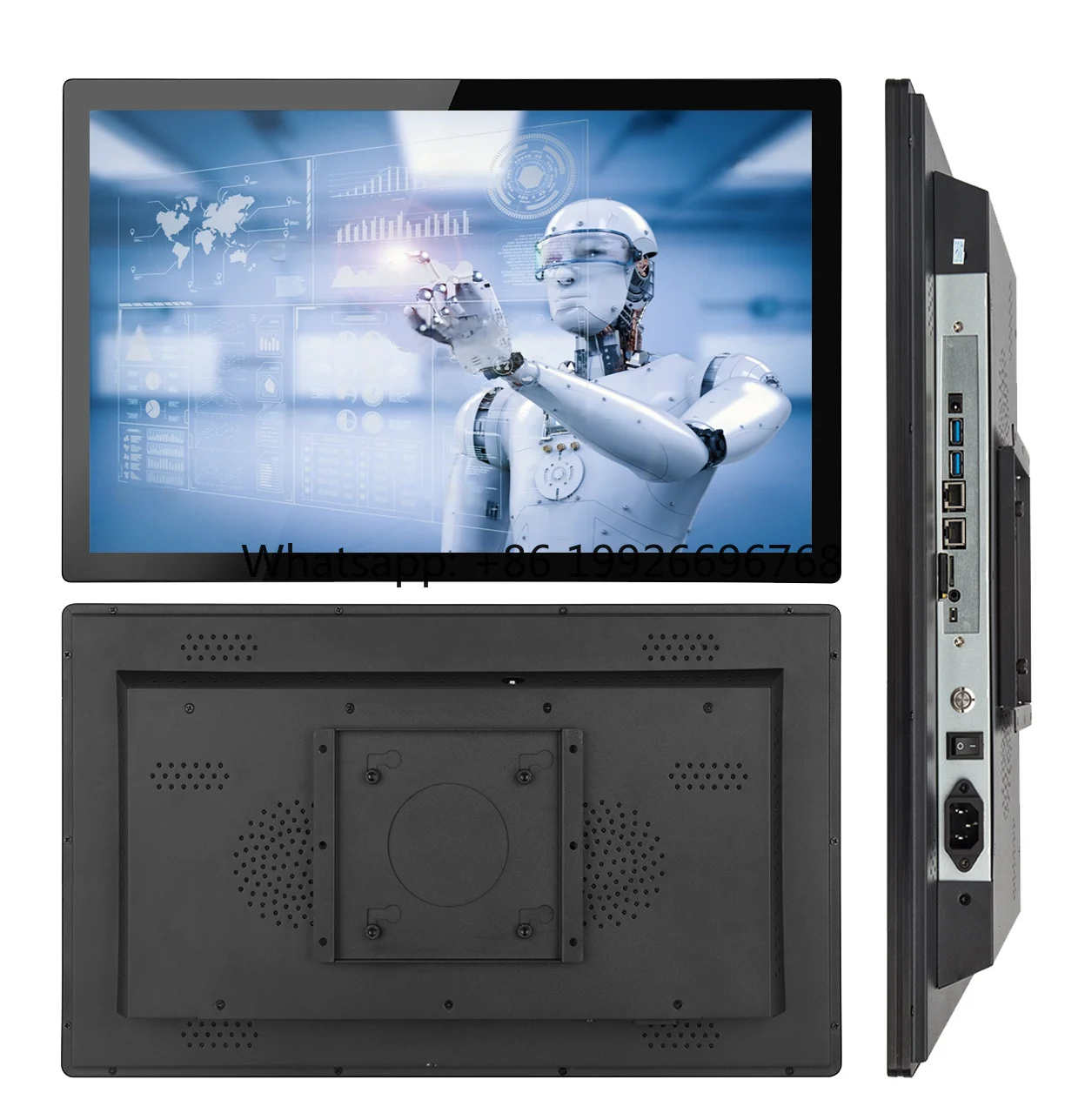 15.6" 4K Android Panel PC IP65, 8+256GB, Gravity Sensor High-End Industrial Touch Computer