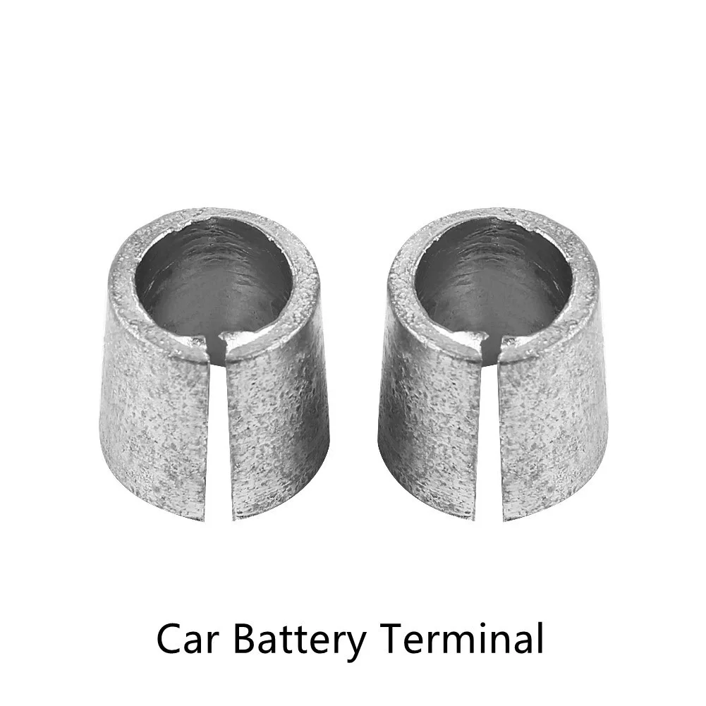2pcs Car Battery Terminal Converters Post Adaptors Sleeves Positive Negative Adapters Supplied Brand New Repair Shim