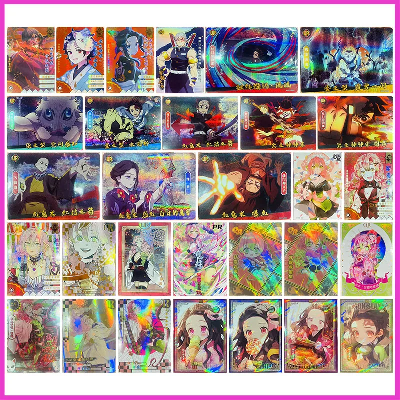 

Anime Demon Slayer Rare SSR UR PR QR ZR R NR Collectible Cards Yoriichi Tanjirou Kochou Shinobu Toys for boys Birthday Present
