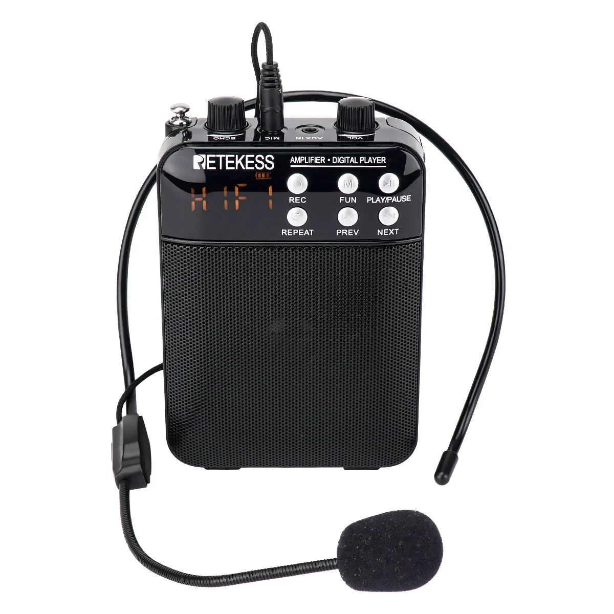 A003 RETEKESS TR619 FM Recording Voice Amplifier Teacher Microphone Speaker with USB TF Card Socket AUX in