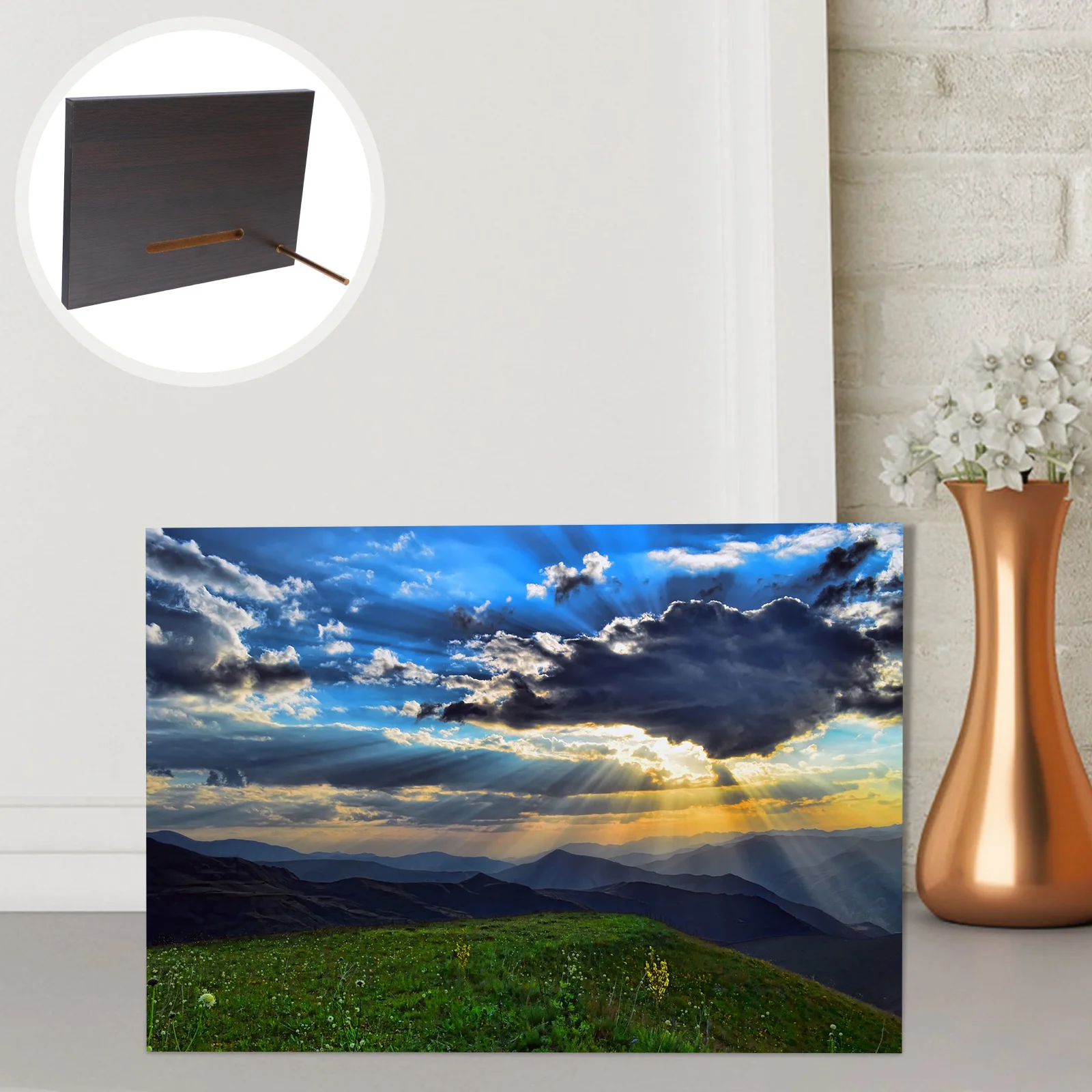 

4Pcs Picture Display Stand Photo Frame Holder Adjustable Desktop Picture Stand for Home Office Art Print Display Board