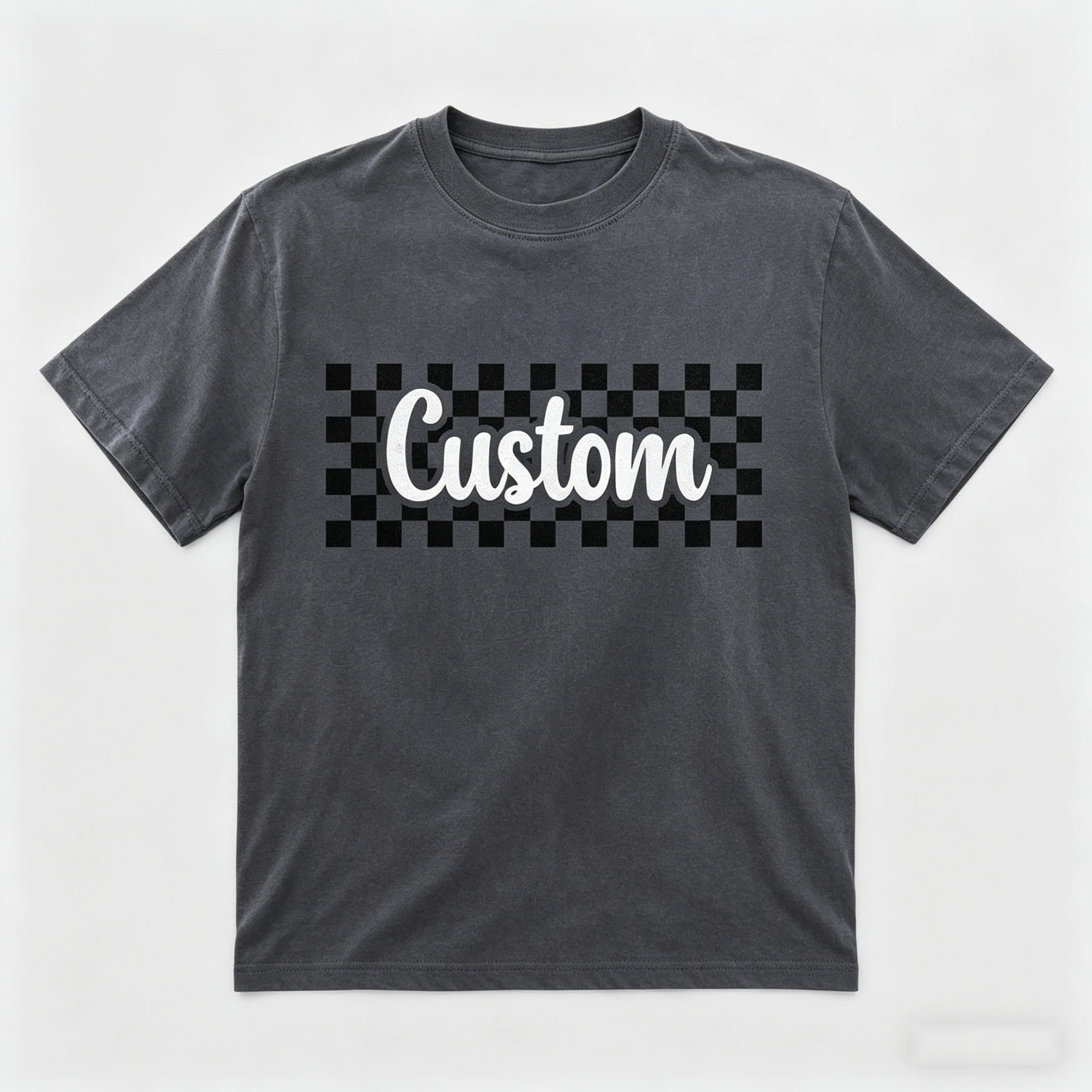 Vintage Distressed T Shirt Custom Plaid Pattern Personalized Custom Phrase Name Unisex Casual Fashion Dating Festival Present view 3