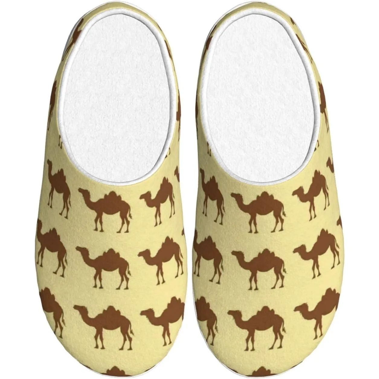 

Camel Animal Women’s Cozy Slippers Soft Cotton Indoor & Outdoor House Slippers With Anti-Slip Sole