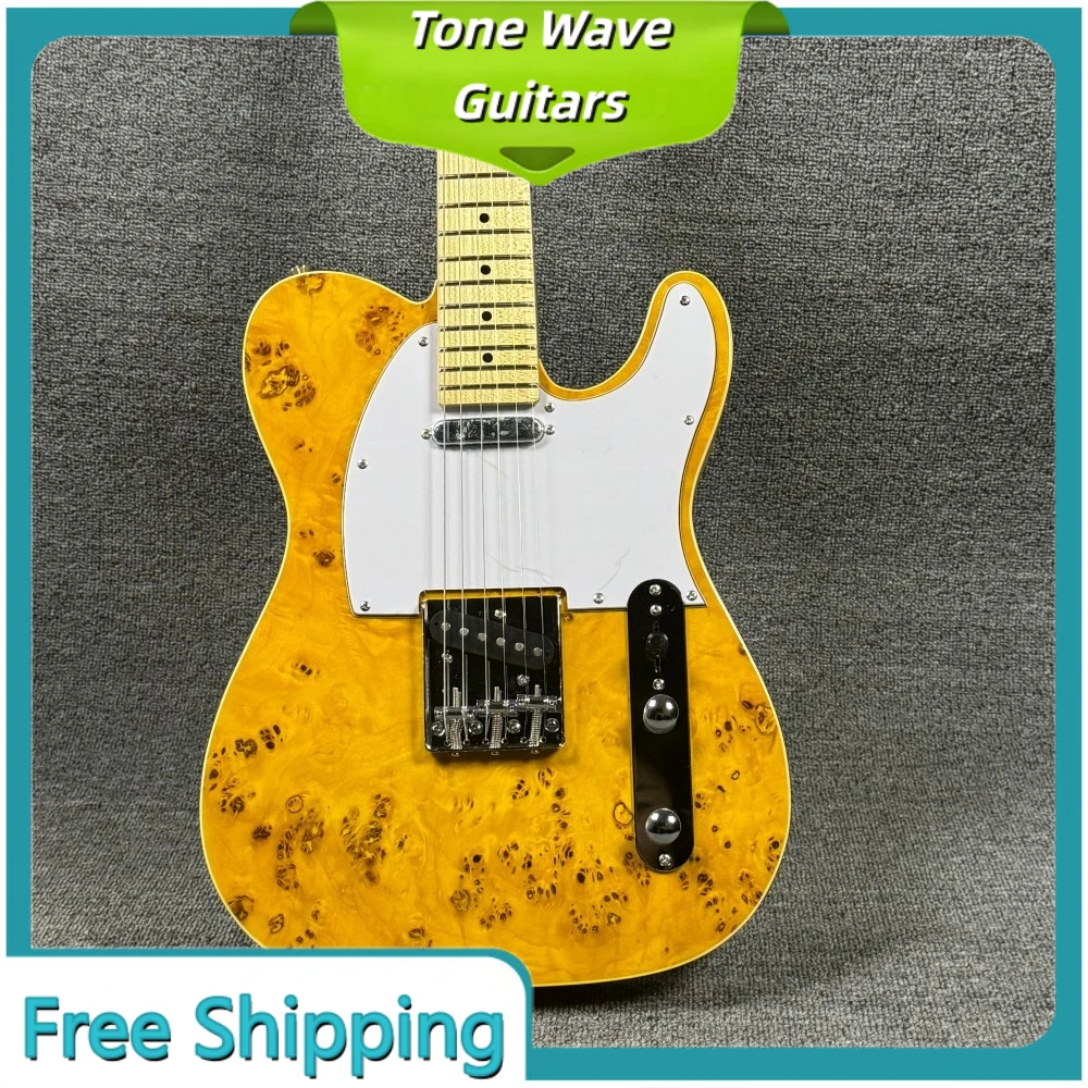 

TLE Yellow Spots Electric Guitar Basswood Body Maple Fingerboard Vintage Tone SS Pickup Collectible Guitar Premium Music Gift