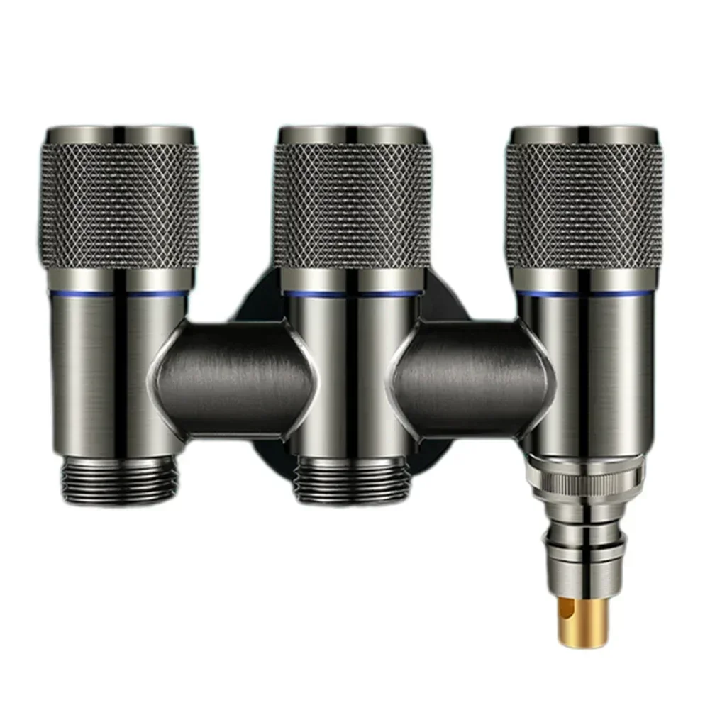 

1 In 3 Out Three Way Angle Valve Water Diversion Valve in Stainless Steel Designed for Toilet Bidet Sprayers and Bathroom Use